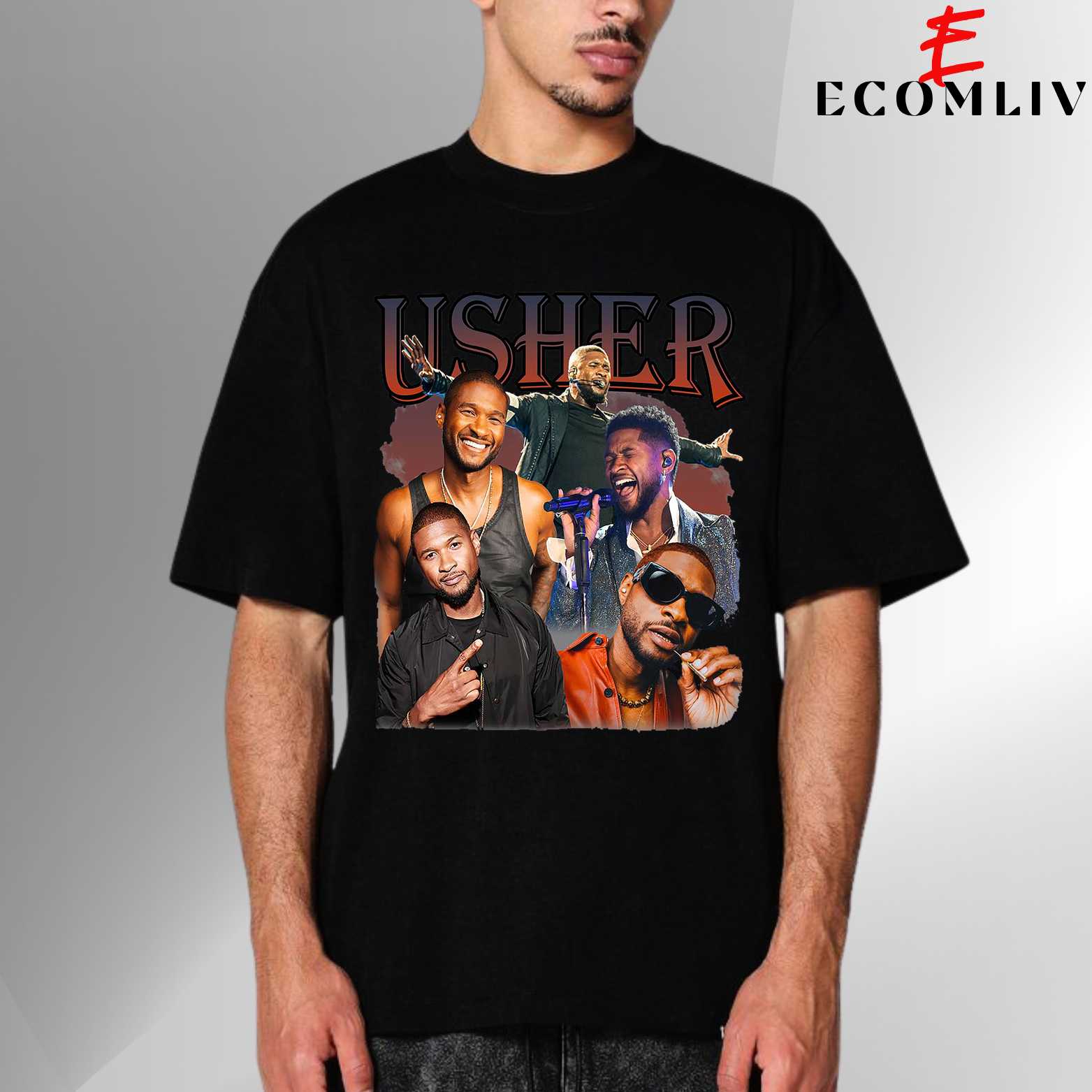 Usher Graphic Tee, Unisex Streetwear T-Shirt, Concert Merch Top